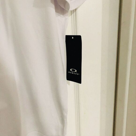 Oakley Men's Aero Ellipse‎ Golf Polo 2.0 Short Sleeve Moisture-Wicking White 2XL - Picture 5 of 8